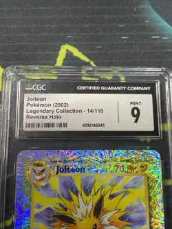 Pokemon 2002 Legendary Collection Reverse Holo #14 Jolteon CGC 9 - Image 2