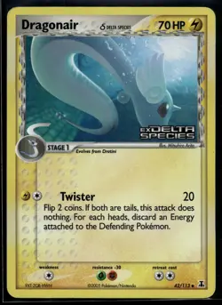 2005 Pokemon EX Delta Species 41 Dragonair Reverse Foil LP - Image 1