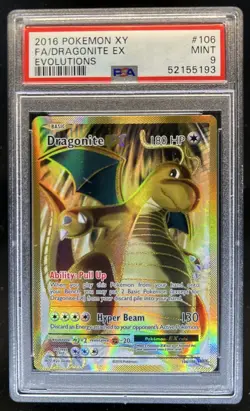2016 Pokemon XY Evolutions Dragonite #106/108 PSA 9 - Image 1