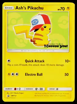 Ash's Pikachu - SM112 Promo Pokemon SM Promos NM - Image 1
