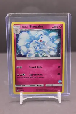 Alolan Ninetales SM128 Black Star Promo 2018 Holo Discontinued Fairy Pokemon - Image 1
