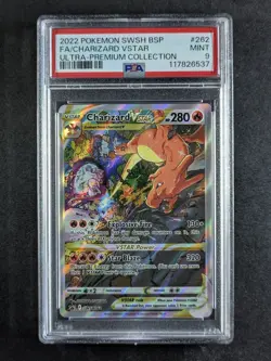 2022 Pokemon CHARIZARD VSTAR #SWSH262 Black Star Promo Ultra-Prem. Coll. PSA 9 - Image 1