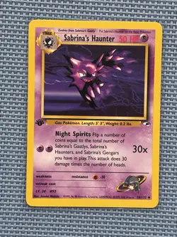 Pokemon Sabrina's Haunter 58/132 Heroes 1st Edition *LOW price - b/c of one flaw - Image 1