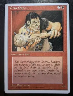 MTG Alternate 4th Edition Gray Ogre Mint Unplayed Magic The Gathering - Image 1