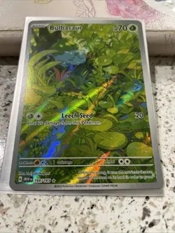 Bulbasaur 166/165 Pokemon Scarlet & Violet 151 Illustration Rare Holo - NM - Image 1