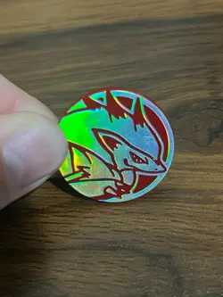 Pokemon TCG Zoroark Red Silver Plastic Medal Coin RARE Moderately Played - Image 3