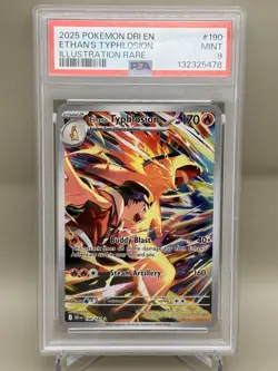 Pokemon TCG Ethan's Typhlosion Destined Rivals Illustration Rare 190/182 PSA 9 - Image 1