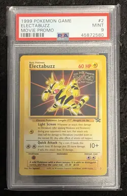 Pokemon Electabuzz 02/53 Promo Wotc Movie Regular PSA 9 TCG 1999 - Image 1