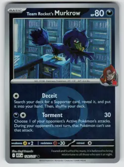 Team Rocket's Murkrow (Energy Symbol Pattern) 126/217 Ascended Reverse Holo NM - Image 1