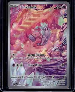 2023 Pokemon SV Paldea Evolved Tinkatink Illustration Rare #216/193 - Image 1