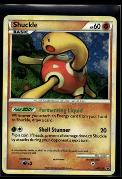 2010 Pokemon Heartgold Soulsilver Promo HGSS15 Shuckle Holo LP - Image 1