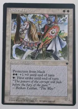 MTG Order of Leitbur Factory Miscut Error Magic the Gathering Fallen Empires - Image 1