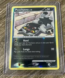2009 Pokemon Poochyena 86/127 Reverse Holo Lv.12 HP50 TCG NM Condition - Image 1