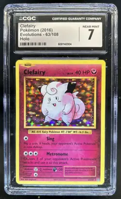 2016 Pokemon XY Evolutions Clefairy Holo #63/108 CGC 7 - Image 1