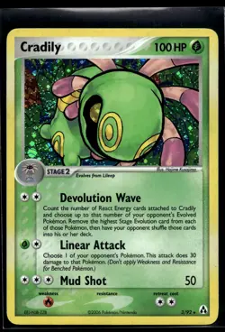2006 Pokemon EX Legend Maker 3 Cradily Holo LP - Image 1