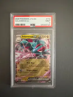 2025 POKEMON JTG EN-JOURNEY TOGETHER #114 SALAMENCE EX PSA 9 - Image 3