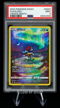 PSA 9 MINT Keldeo Crown Zenith Galarian Gallery Holo Rare Pokemon GG07/GG70 -30 - Image 1