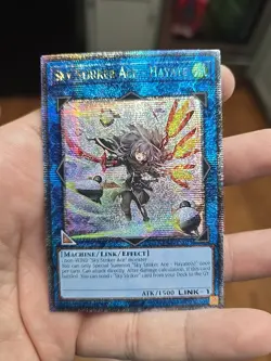 Yugioh Quarter Century Secret Rare QCR Sky Striker Ace-Hayate RA04-EN073 LP - Image 1