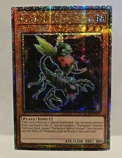 YUGIOH PREDAPLANT OPHRYS SCORPIO QUARTERLY CENTURY SECRET LIGHT PLAYED 1ST EDITI - Image 2