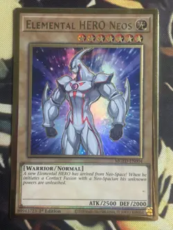 Yugioh: Elemental HERO Neos - MGED-EN004 - Premium Gold Rare 1st Edition NM - Image 1