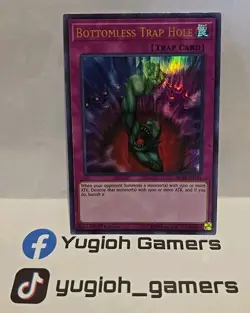 YUGIOH BOTTOMLESS TRAP HOLE BLRR 1ST EDITION ULTRA LIGHT PLAYED - Image 1