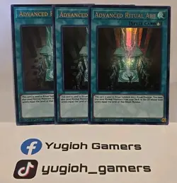 YUGIOH ADVANCE RITUAL ART X3 ULTRA GFP2 1ST EDITION LIGHT PLAYED - Image 1