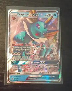 Vaporeon GX SM172 NM Holofoil Promo Rare Pokemon Card - Image 1