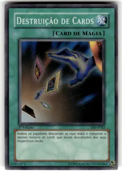 Portuguese YuGioh Destruicao de Cards NM (1st Ed.) DIY-P042 Super Rare Card - Image 1