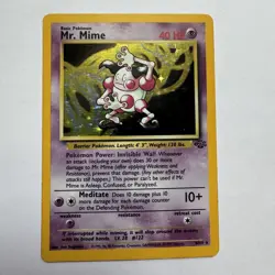 Mr. Mime 6/64 Jungle Set Holo Rare Pokemon Card TCG 1999 Wizards - Image 1