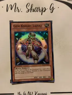 GEM-KNIGHT LAZULI - 1st EDITION HA07-EN039 ENGLISH Yu-Gi-Oh! CARD SUPER RARE - Image 3