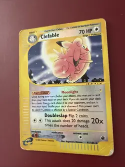 Pokemon TCG Clefable Base Set 2 Holo Unlimited Rare Card 5/130 - Image 1