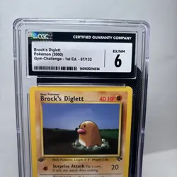 Brock's Diglett 67/132 - Gym Challenge - VINTAGE WOTC Pokemon Card - CGC 6 - Image 2