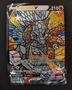 Pokemon Marowak V 105/S-P Stained Glass Card - Image 1