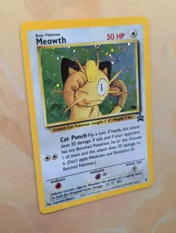 Pokemon Meowth 10/53 Holo Black Star Promo TCG Card WotC 2000 English ENG ✨ - Image 3