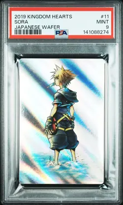2019 KINGDOM HEARTS JAPANESE WAFER CARDS #11 SORA PSA 9 - Image 1