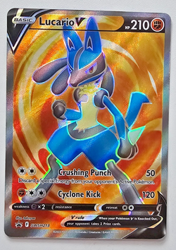 Lucario V SWSH213 Sword & Shield Promo Holo Pokemon Card NM - Image 1