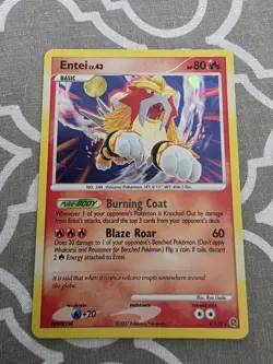 Pokemon Entei Card TCG 4/132 Secret Wonders Holo Rare - Image 1