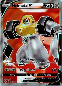 Pokemon Card - Melmetal V (Full Art) 075/078 Ultra Rare Holo Pokemon GO NM - Image 1