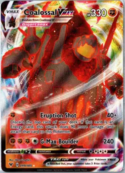 Pokemon Card - Coalossal VMAX 099/185 Ultra Rare Holo SWSH04: Vivid Voltage NM - Image 1