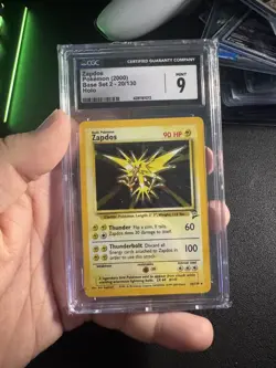 CGC 9 MINT Zapdos 2000 Base Set 2 20/130 Holo Pokemon Card POKEMON TCG CARD - Image 1
