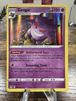 Pokemon TCG Swsh11: Lost Origin Gengar Holo Card 066/196 NM Condition - Image 1