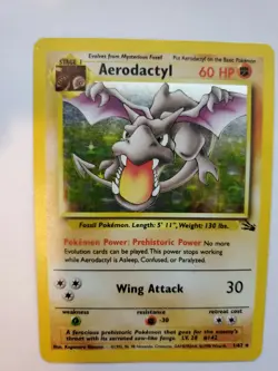 Aerodactyl Fossil Holo Pokemon Card Base Jungle WOTC - Image 1