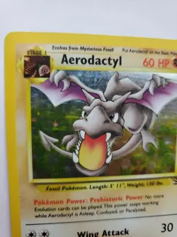 Aerodactyl Fossil Holo Pokemon Card Base Jungle WOTC - Image 2
