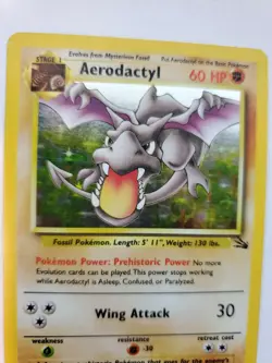 Aerodactyl Fossil Holo Pokemon Card Base Jungle WOTC - Image 3