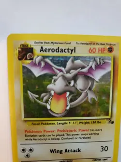 Aerodactyl Fossil Holo Pokemon Card Base Jungle WOTC - Image 5