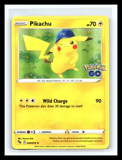💥 2022 Pokemon GO Pikachu Holo Promo Card 028/078 New - Image 1