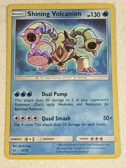 Pokemon TCG Shining Legends Volcanion 27/73 Shiny Holo Rare Card - Image 1