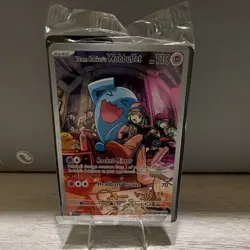 Pokemon Wobbuffet Team Rocket Card Sleeves Pack Black Red Sealed Official - Image 1