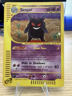 Pokemon Gengar Expedition Card 13/165 Reverse Holo WITH A PERFECT SWIRL - MP - Image 1