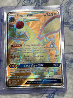 Pokemon Card Cosmic Eclipse Flygon GX 218/236 Rare Ultra NICE CENTERING GRADABLE - Image 1